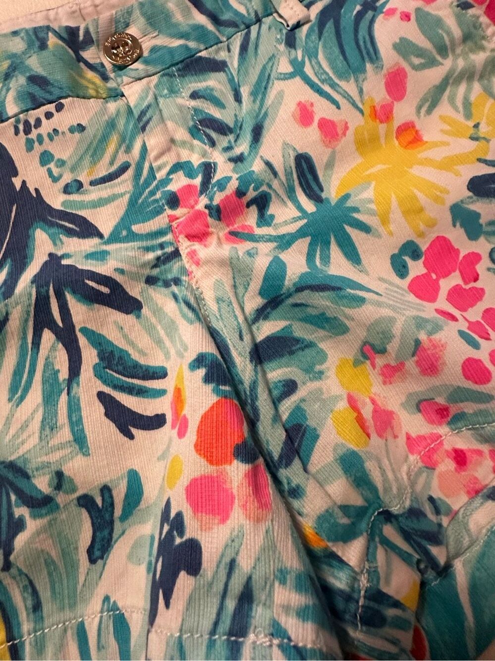 Lilly Pulitzer Women's Serene Blue Tippy Top Cotton The Callahan Shorts Size 6 - Picture 7 of 9